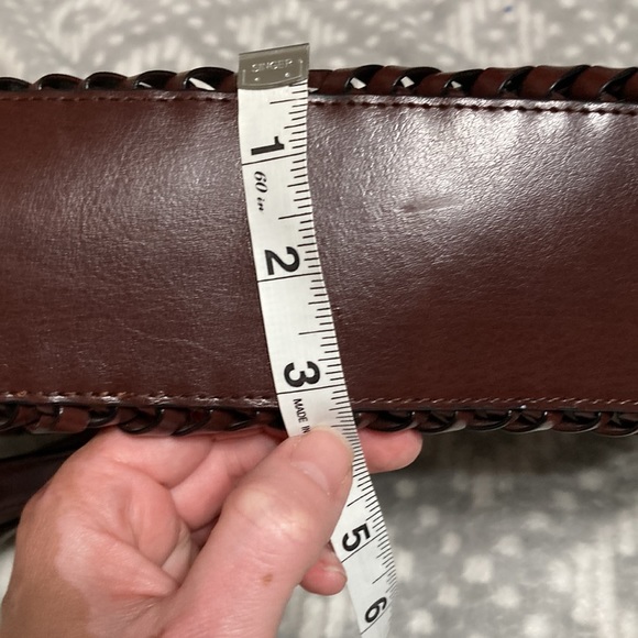 Nine West Dark Brown Woven Vegan Leather Purse - Picture 7 of 7